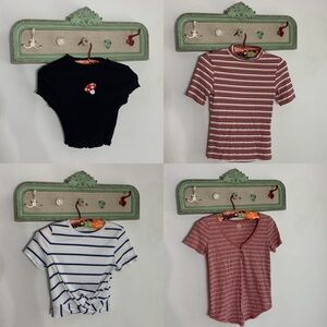 Bundle 4 piece lot women’s tops xs short sleeve shirts casual clothes